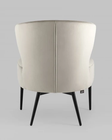 Кресло Stool Group лаунж Royal велюр серо-бежевый УТ000035300