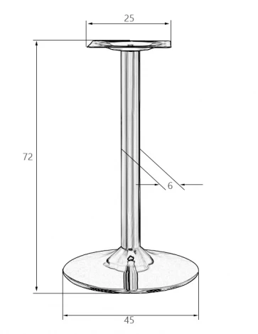 Подстолье обеденное DOBRIN ALAN GOLD 1005_GOLD-LMS GOLD,
