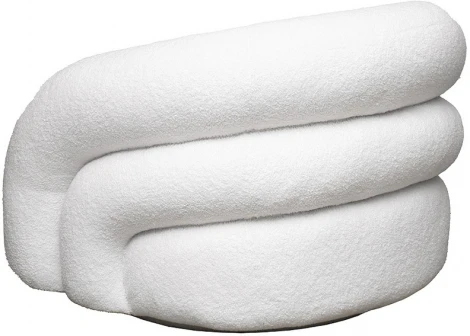 Кресло Monblan поворотное букле белое Hush000 93*90*70см Garda Decor арт.MONBLAN-K-HUSH000