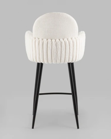 Стул полубарный Wave Stripes букле белый Stool Group арт.УТ000039363