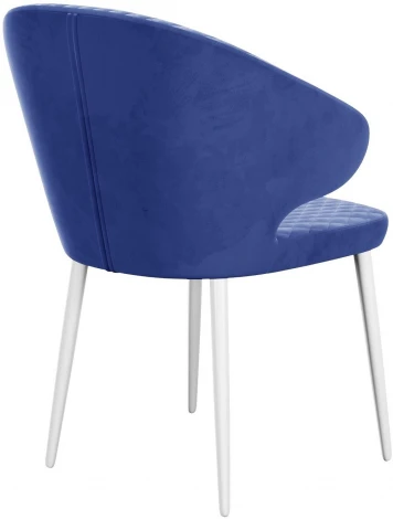 Стул DikLine 355 микровелюр Z20 синий, ножки белые