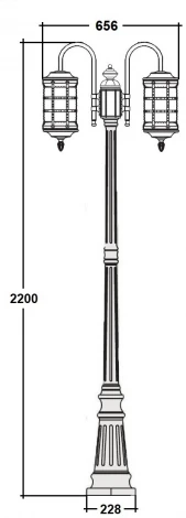 Наземный фонарь IP44 Oasis Light BARSELONA 81209A/10 down cover Gb
