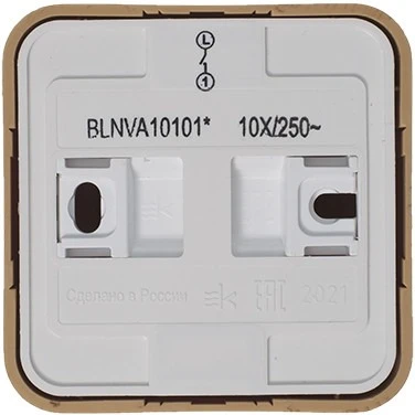 Выключатель накладной одноклавишный (ясень) Systeme Electric Blanca BLNVA101015