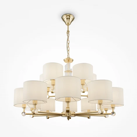 Подвесная люстра ярусная большая Maytoni Alloro MOD088PL-15BS (220V, на цепи)