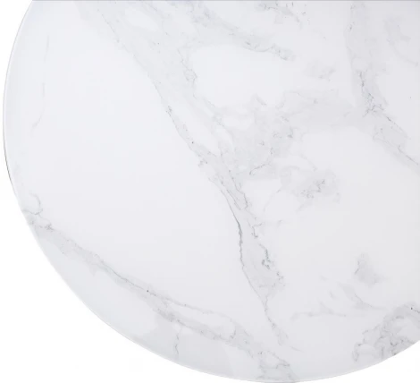 Журнальный столик Френсис Белый мрамор, стекло/ золотой каркас M-city