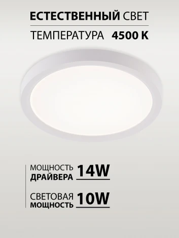Потолочный светильник светодиодный 10W, белый Natali Kovaltseva Plain LED LAMPS 81113/1C