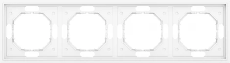 Рамка 4-я, глянцевый белый Donel S08 DS21403