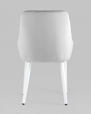 Стул Stool Group Диана велюр серый ножки белые УТ000031291