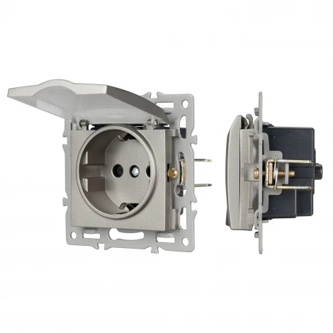 Механизм розетки влагозащищённый SCT-MCP-PL-GR (250V, 16A) (Arlight) 043747