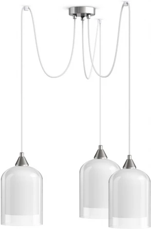 Подвесной светильник 33 ИДЕИ PND.115.03.04.002.CH-S.26.TR-S.27.WH (220V, на проводе)