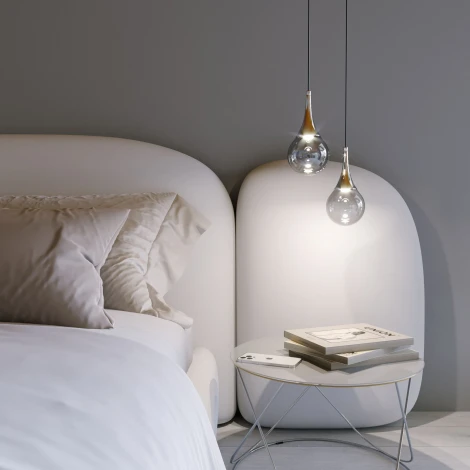 Подвесной светильник Eurosvet Adour 50256/1 LED дымчатый (220V, на проводе, шар)