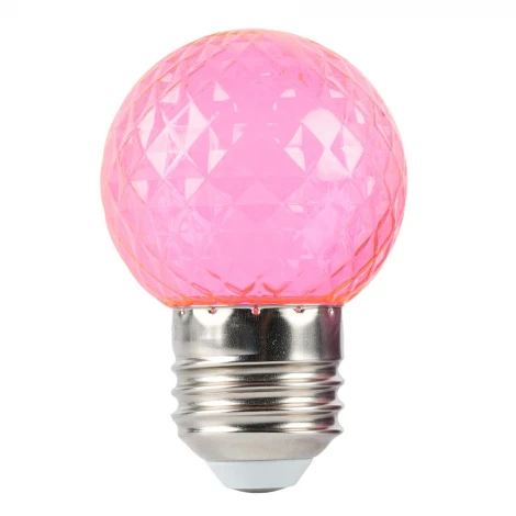 Лампа светодиодная Feron LB-385 52177 шарик розовый прозрачный E27 1W 230V
