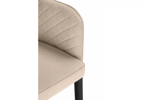 Обеденный стул на металлокаркасе Woodville Vener beige / black 15082