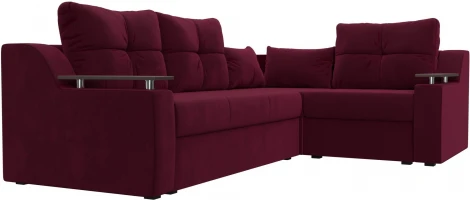 Диван угловой Кронос правый угол (Бордовый/Микровельвет) Лига Диванов арт.114615