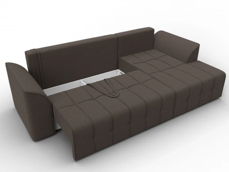 Диван угловой Лига-113 угол правый (ДСП,Рогожка/Коричневый) Лига Диванов 136703