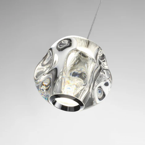 Подвесной светильник Odeon Light Jemstone 5084/5L хром/прозрачный/металл/акрил LED 5W 4000K 250Лм (220V, на проводе, шар)