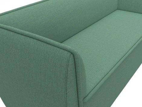 Диван кухонный прямой Бергамо 3-х местный (Зеленый/Рогожка) Лига Диванов арт.123181