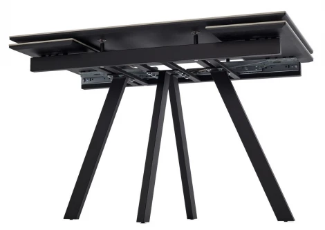 Стол НЕО-2 120 цвет MATTE БЕЛЫЙ МРАМОР, керамика / Черный каркас M-City 64712