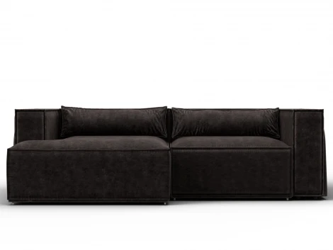 Диван угловой Лига-061 угол левый (ДСП,Брус,Фанера,Велюр/Коричневый) Лига Диванов 131148L