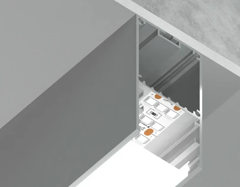 Алюминиевый профиль накладной/подвесной "Profile System" для светодиодной ленты до 32,8мм Ambrella Illumination GP3000AL