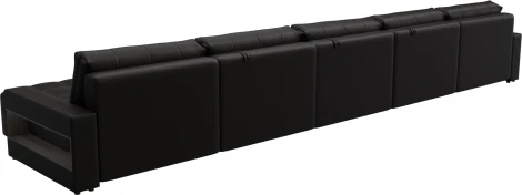 Диван п-образный с полками Лига-053 НПБ МегаЛонг Лига Диванов (Экокожа) арт.129011