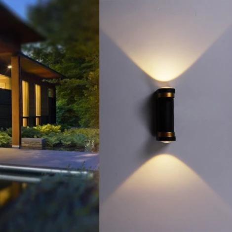 Архитектурная подсветка светодиодная Reluce 86814-9.2-002TL COB2*3W BK+GD (220V, IP44)