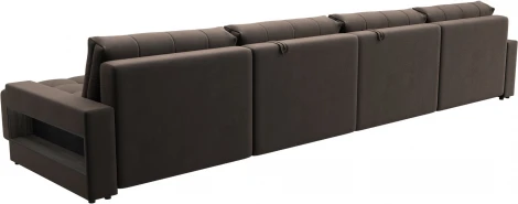 Диван п-образный с полками Лига-053 НПБ Лонг Лига Диванов (Велюр) арт.128985