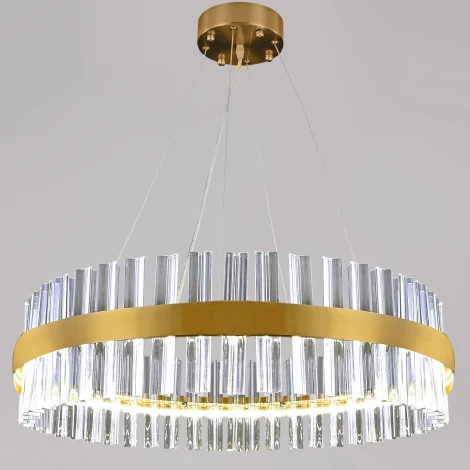 Подвесной светильник хрустальный светодиодный с пультом Reluce 98011-0.4-500 TB (220V, на тросе)