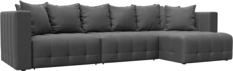 Диван угловой Лига-052 НПБ Лонг угол универсальный Лига Диванов (Замша) арт.128838