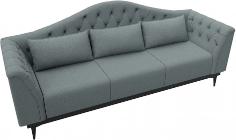 Диван кухонный прямой Флорида (Серый/Рогожка) Лига Диванов арт.122490