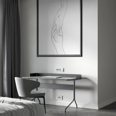 Рамка на 3 поста (белый/черный, soft-touch) Werkel W0033068 (a067990)