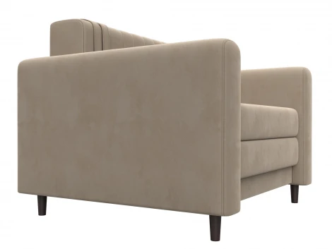 Кресло Лига-070 (ЛДСП,Брус,Фанера/Дерево/Велюр/Бежевый) Лига Диванов 132556