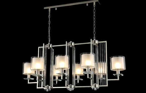 Подвесная люстра Crystal Lux Nicolas SP8 L1000 GOLD/WHITE