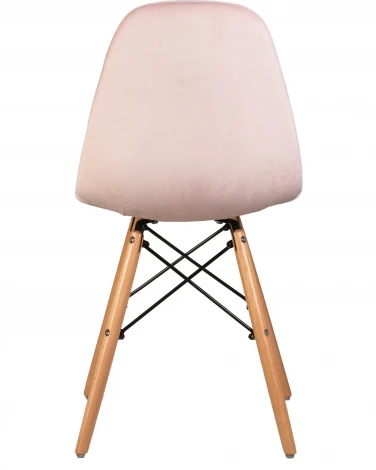 Стул обеденный BENNET (ножки светлый бук, пудрово-розовый велюр (HLR-39))