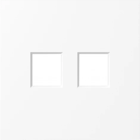 Накладка 2-я для розеток RJ45,TV,SAT, глянцевый белый Donel S08 DS86903
