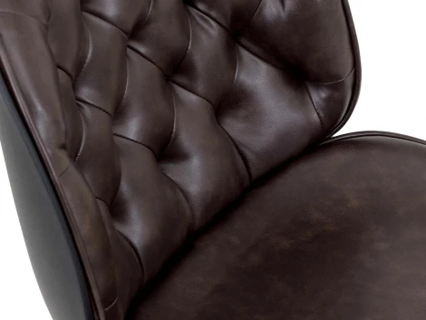 Комплект стульев Beetle 2 шт. ОГОГО Обстановочка! 966291 (Пластик,Металл,Экокожа/темно-Коричневый)