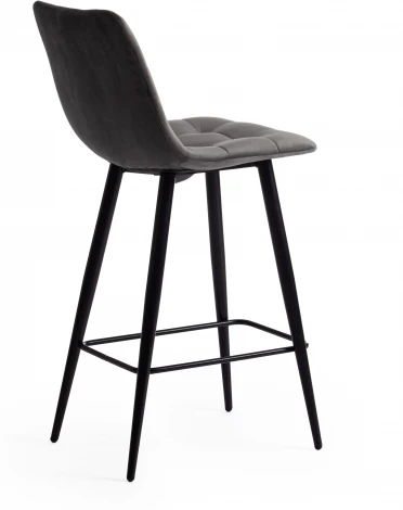 Стул полубарный CHILLY (mod. 7095пб ) / 1 шт. в упаковке (Ткань,Металл /Серый,Черный)