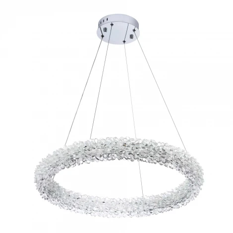 Подвесной светильник светодиодный хрустальный с пультом с регулировкой цветовой температуры и яркости Modelux MODESTYLE MS.5002.600 CR