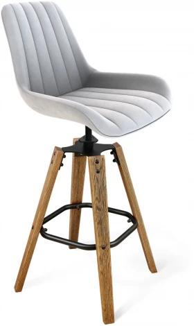 Стул барный SHT-ST37/S93 серое облако/корич.брашир./черный муар Sheffilton 2349873301