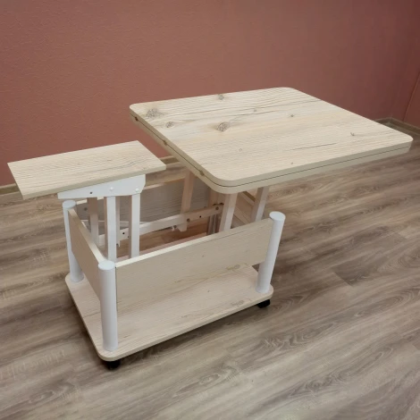 Стол-трансформер Джокер гаскон пайн светлый/белый Mebelik 009851