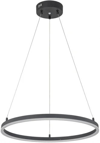 Подвесной светильник Escada Void 10254/1LED 43W Black APP (регулировка яркости, 220V, пульт управления, управление смартфоном, на тросе, кольцо)