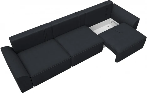 Диван прямой Лига-048 НПБ Лонг Лига Диванов (Замша) арт.128259