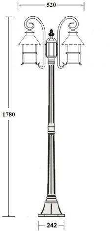 Наземный фонарь Oasis Light CAIOR 2 81409А/18 Gb (220V, фонарь, IP44)