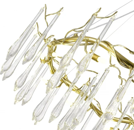 Подвесной светильник ST Luce Teardrops SL1660.203.10 Шампань/Шампань, Прозрачный G9 10*5W 4000K (220V, на тросе)