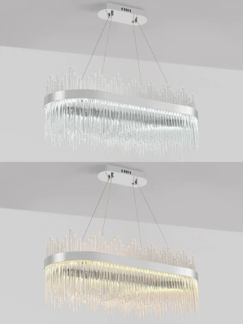 Подвесная люстра светодиодная Natali Kovaltseva Tempio INNOVATION STYLE 83183 (регулировка яркости, 220V, пульт управления, управление смартфоном, на тросе)