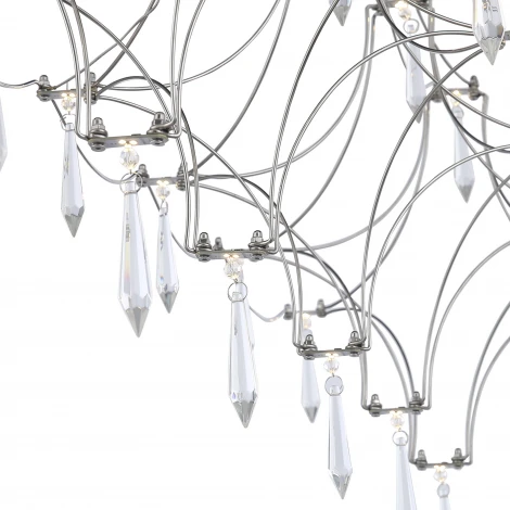 Подвесная люстра светодиодная ST Luce Gravetta SL6603.103.17 Хром/Прозрачный LED 1*17W 4000K (220V, на тросе)