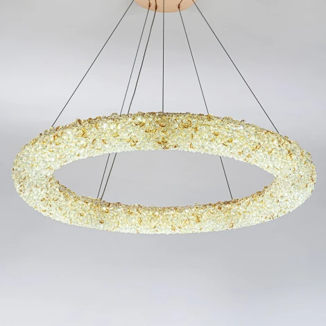 Подвесной светильник светодиодный хрустальный с регулировкой цветовой температуры и яркости Modelux MODESTYLE MS.6000.800 GD