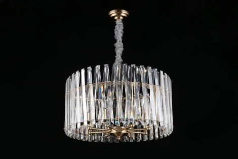 Подвесная люстра Aployt Verene APL.808.13.08 (220V, хрусталь, на цепи, свеча, круглые)