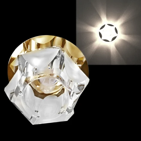 Встраиваемый точечный светильник Sneha 7018/H G9 GD+WT (220V)