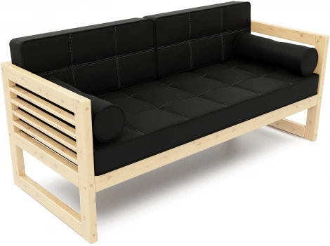 Диван Arsko прямой Сега Б сосна велюр черный